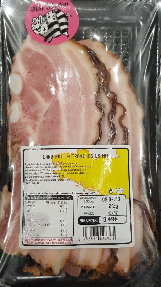 Open Food Facts Lard roti 4 tranches packshot
