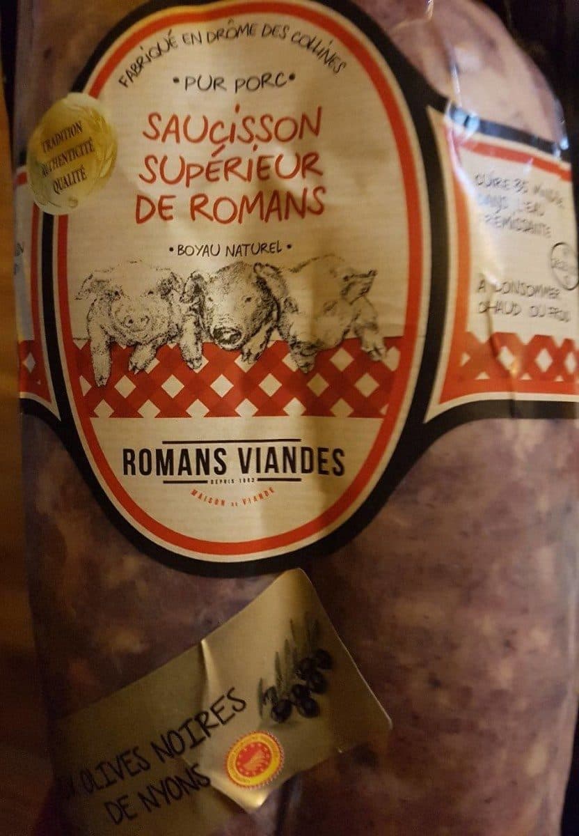 Open Food Facts Saucisson supérieur de Romans packshot