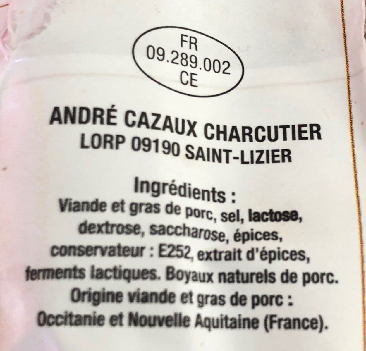 Open Food Facts Saucisson le montagnard packshot