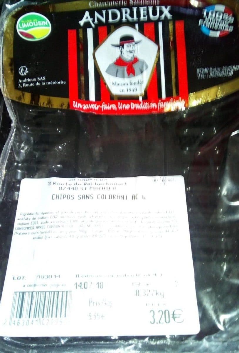 Open Food Facts Chipolatas sans colorant packshot