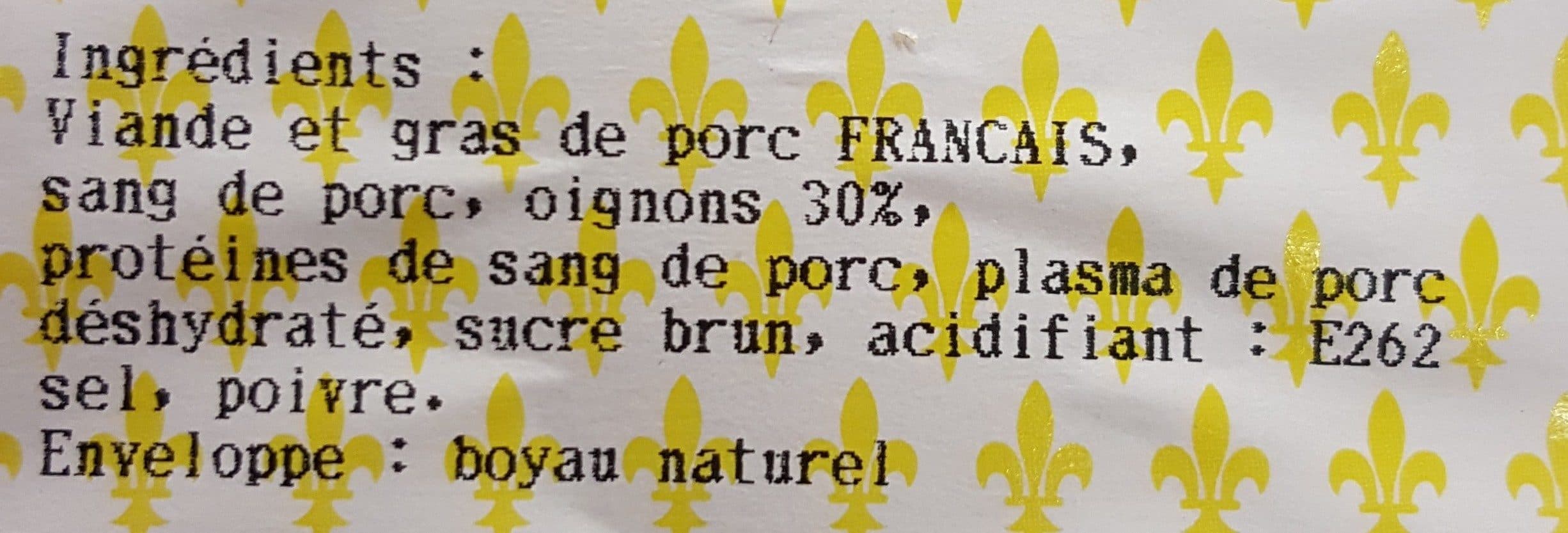 Open Food Facts Boudin noir aux Oignons packshot