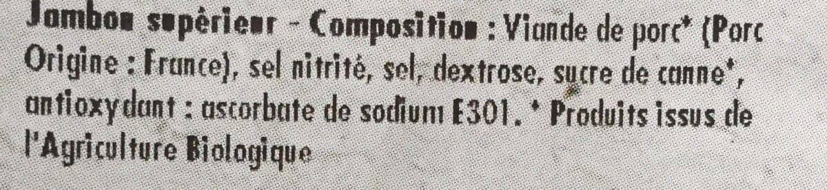 Open Food Facts Jambon supérieur packshot