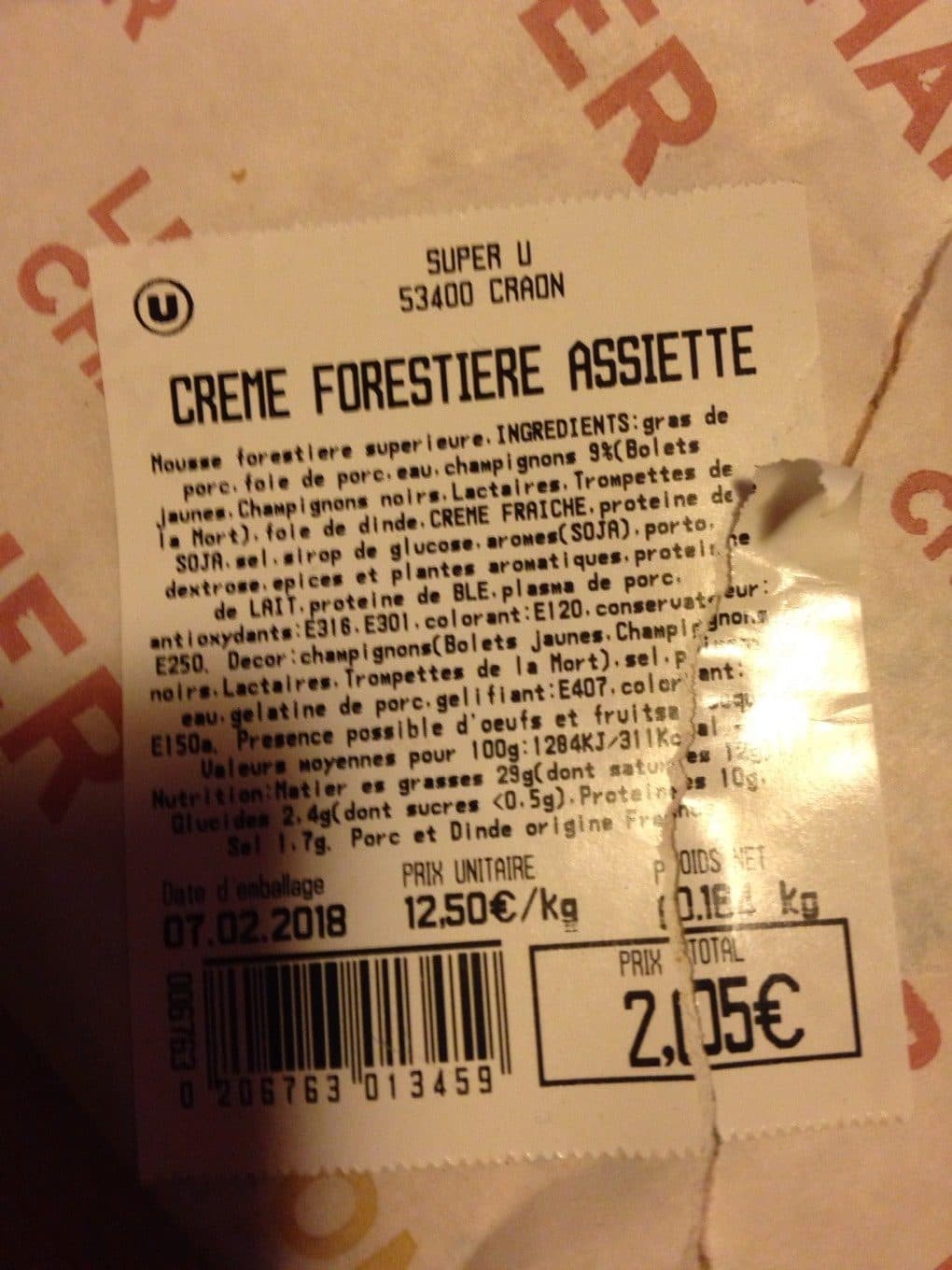 U Creme forestiere packshot