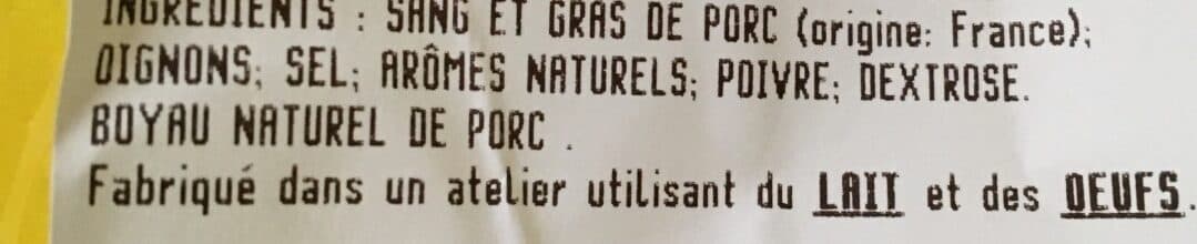 Open Food Facts Boudin noir à l'ancienne packshot