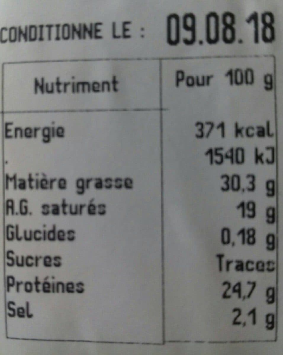 Open Food Facts Cantal Entre Deux packshot