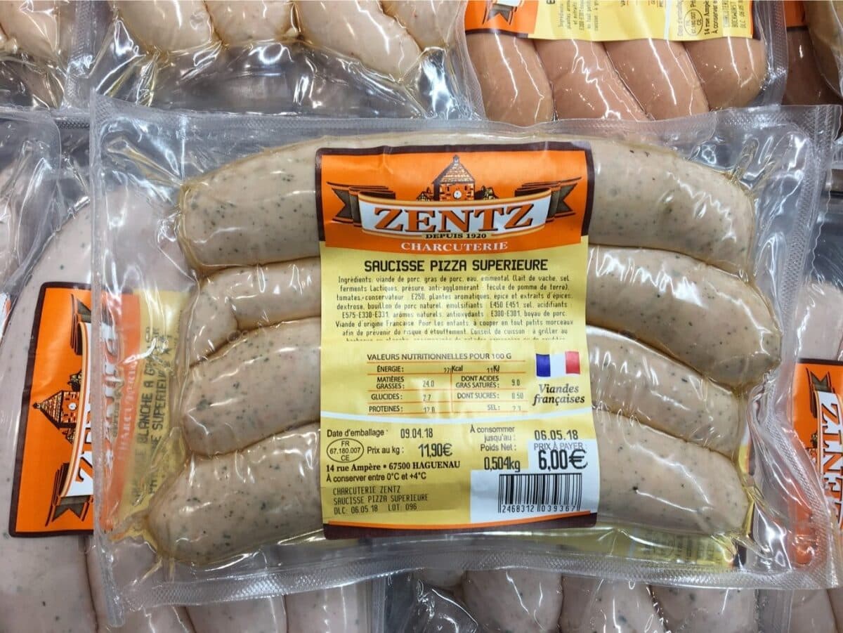 Open Food Facts Saucisse pizza superieure packshot