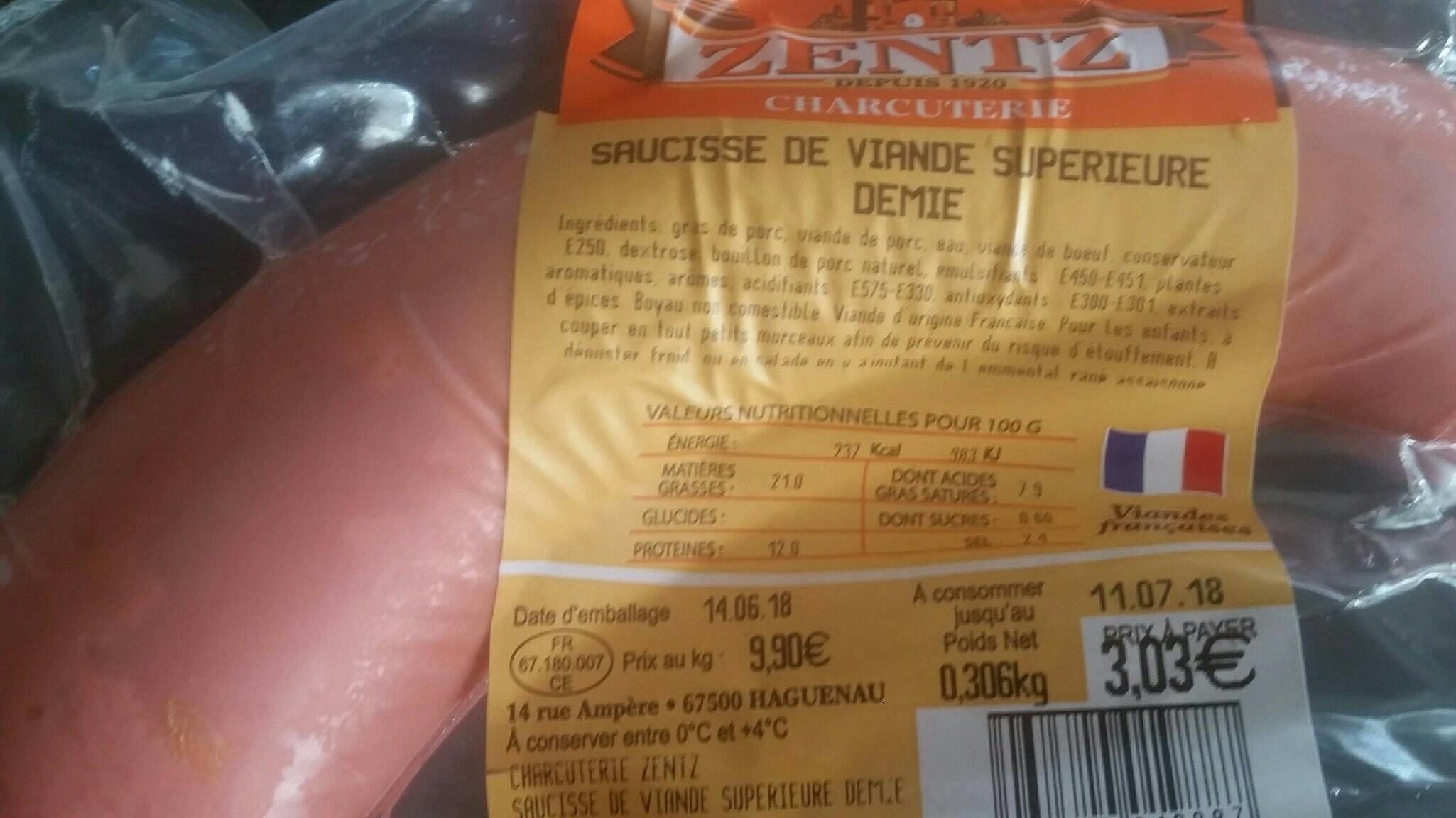 Open Food Facts Saucisse de viande packshot