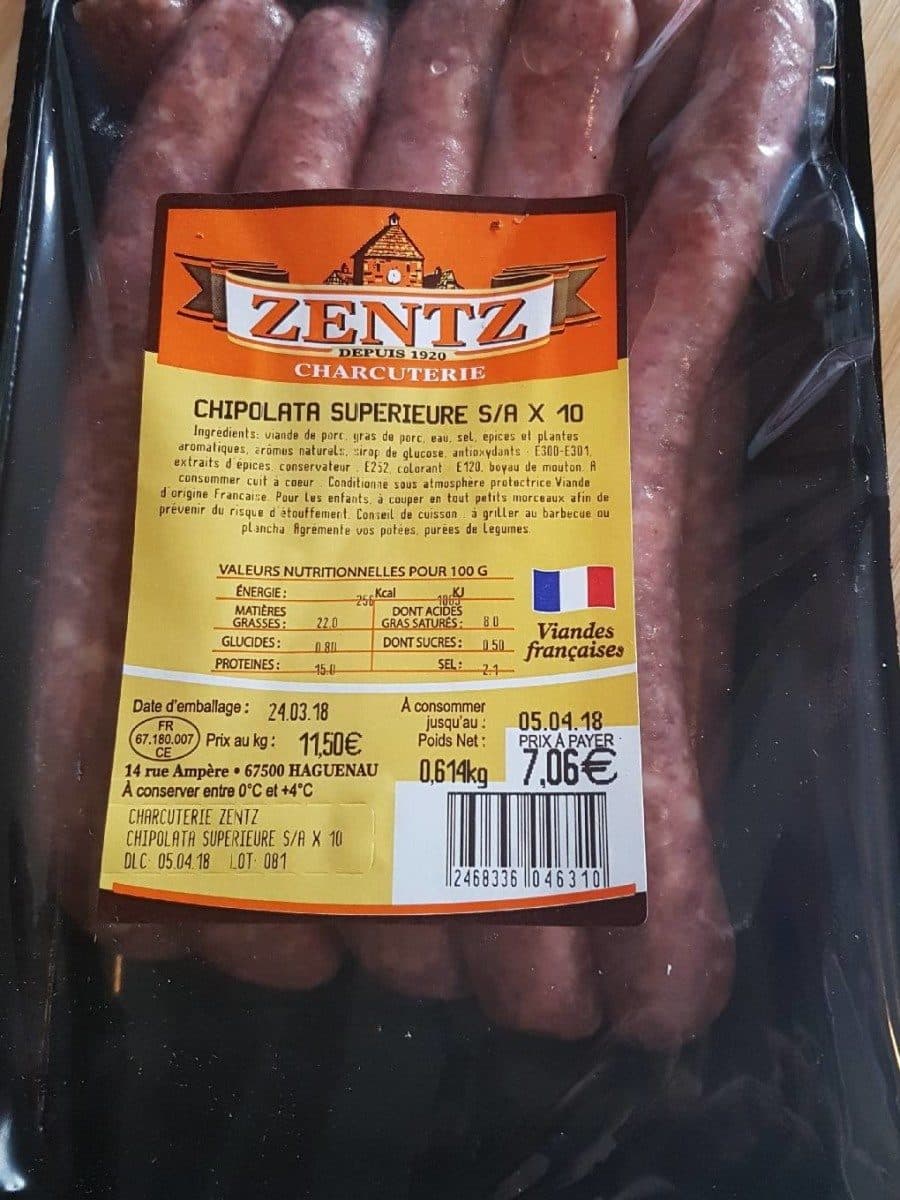 Open Food Facts Chipolata packshot