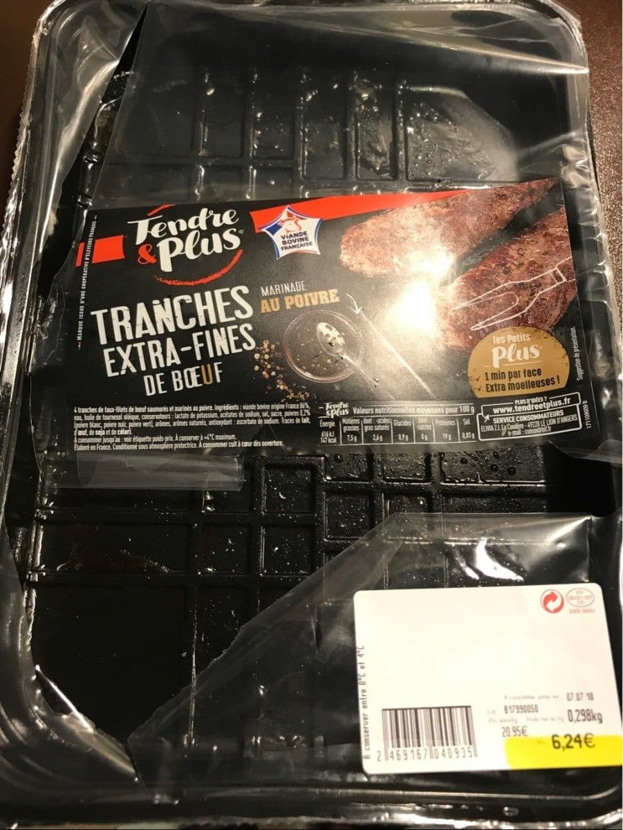 Tendre & Plus Tranches extra-fines de bœuf au poivre packshot