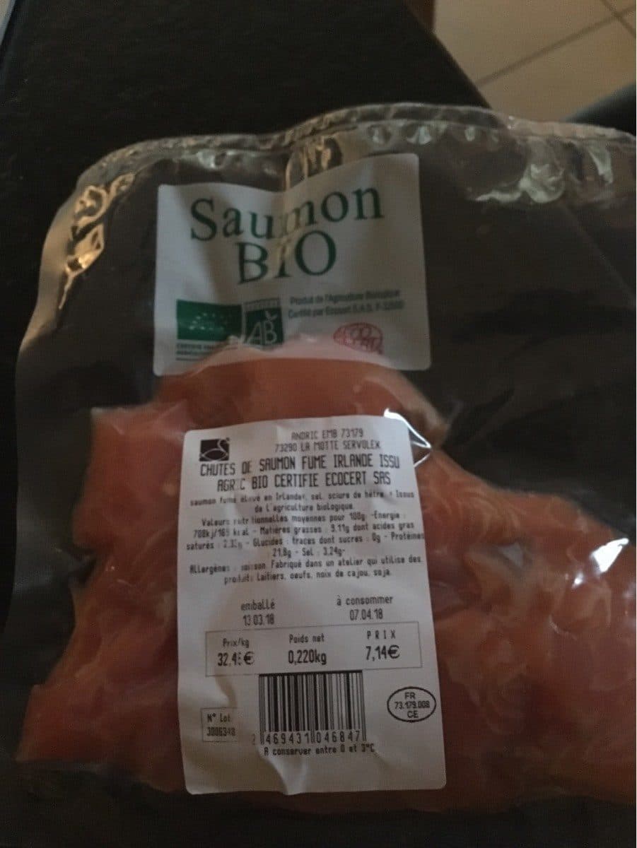 Open Food Facts Chute saumon packshot