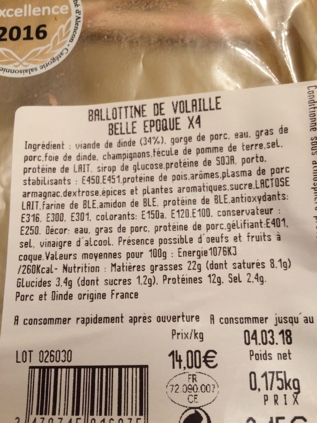 Belle Epoque Ballotine de volaille packshot