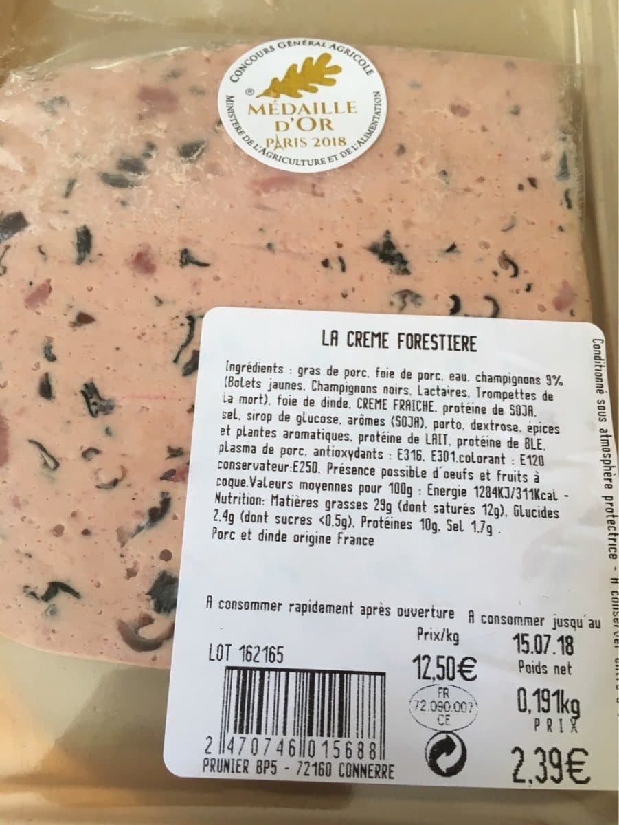Maison Prunier La creme forestiere packshot