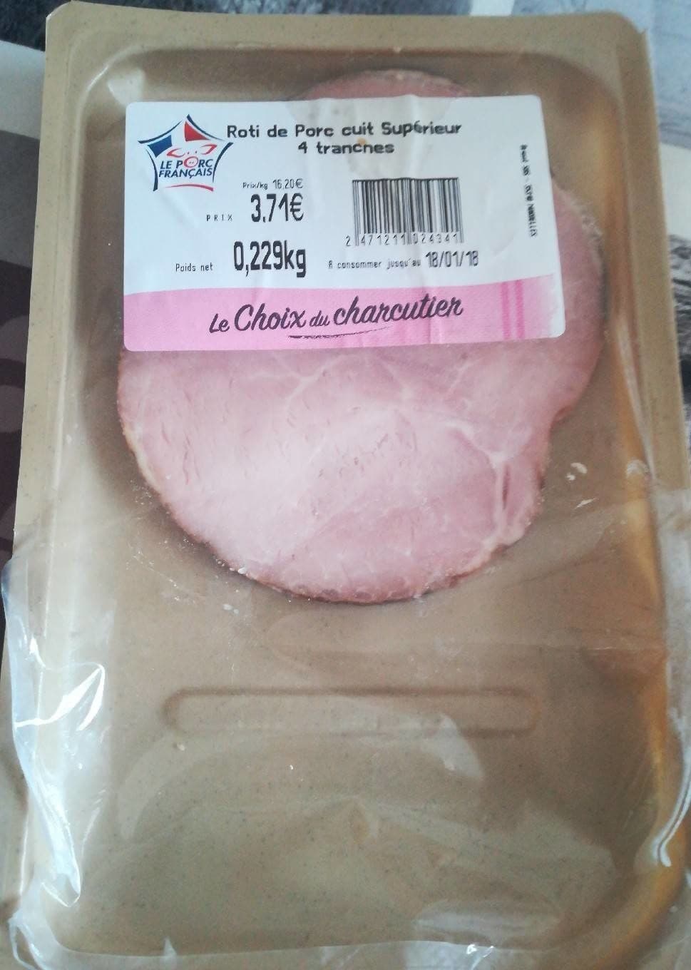 Le Choix Du Charcutier Rôti de porc cuit Supérieur packshot