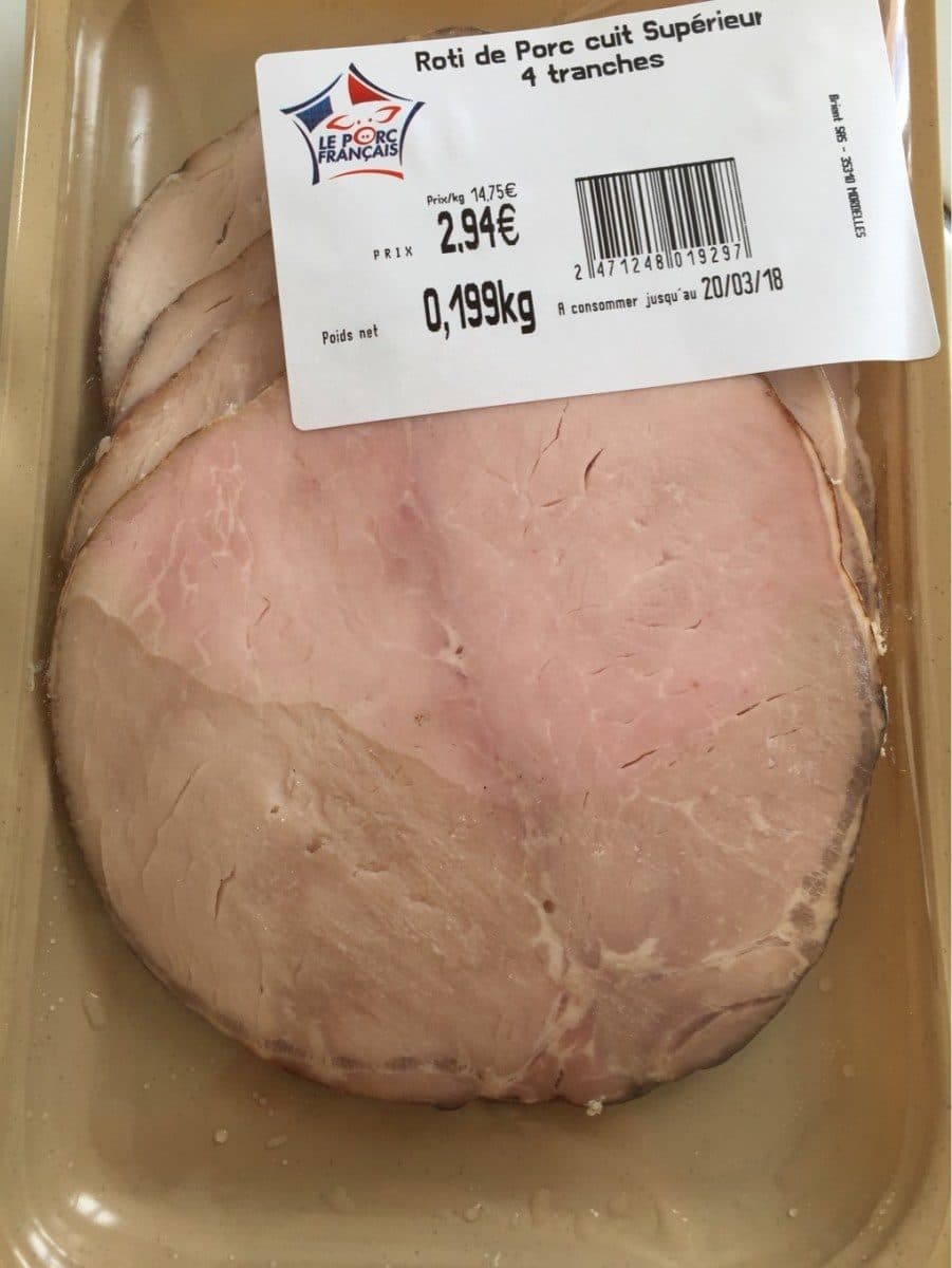 Open Food Facts Roti de porc cuit superieur packshot