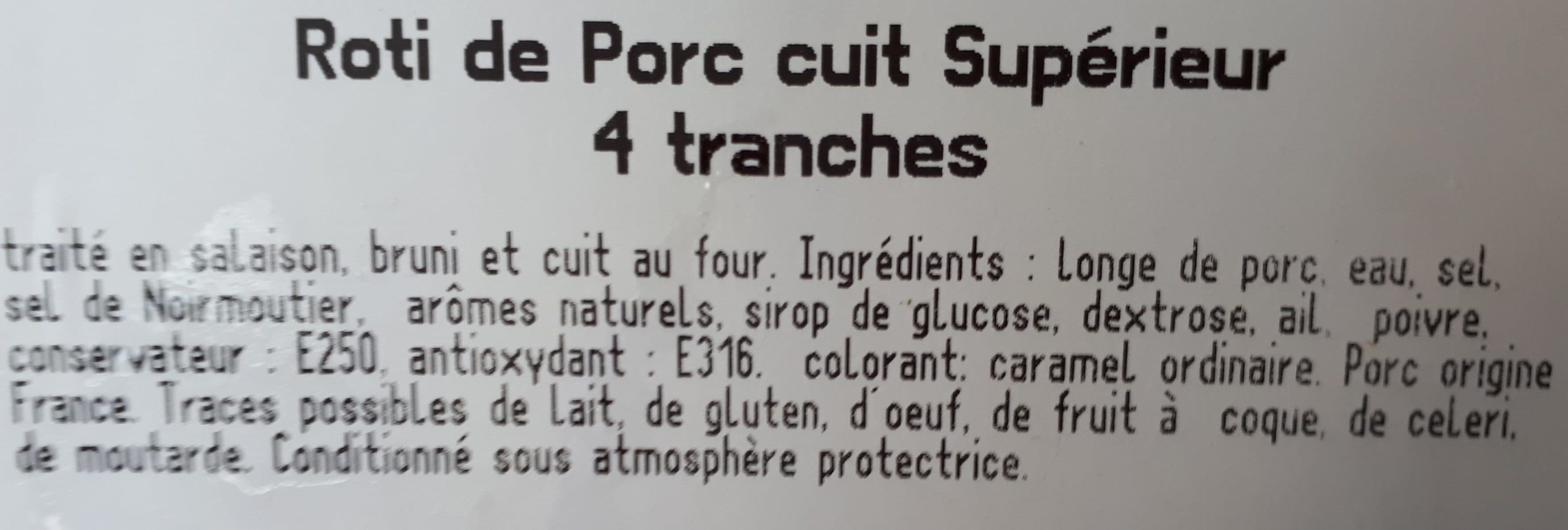Open Food Facts Roti de porc cuit supérieur packshot