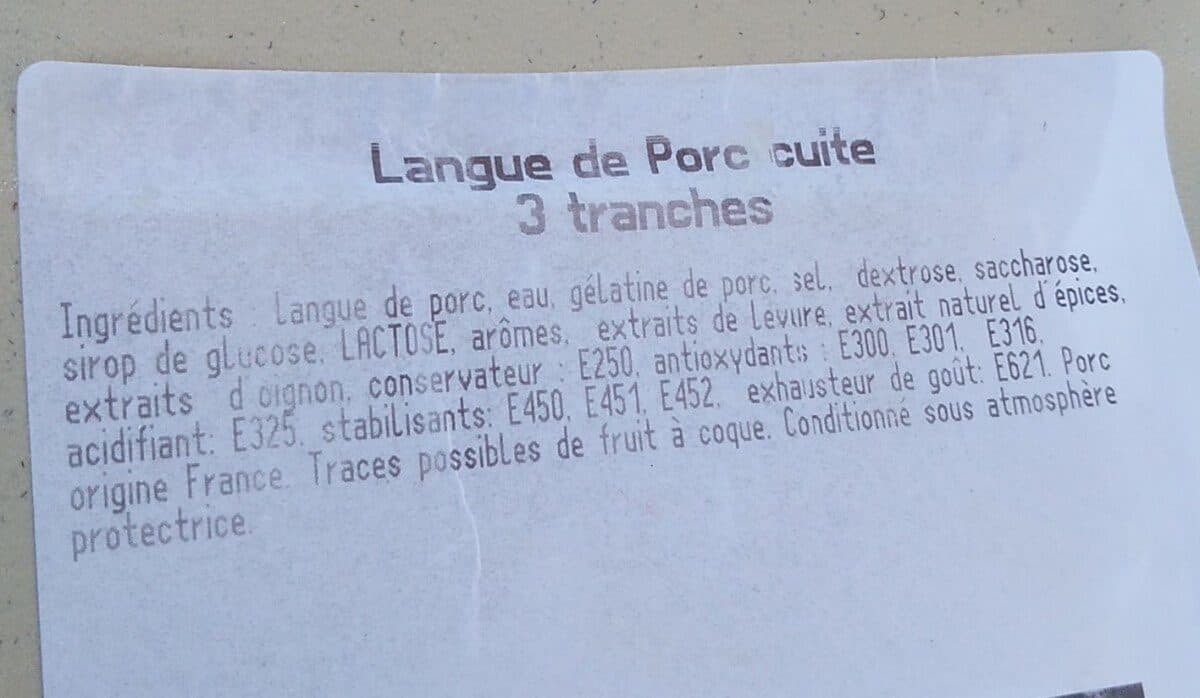 Open Food Facts Langue de porc packshot