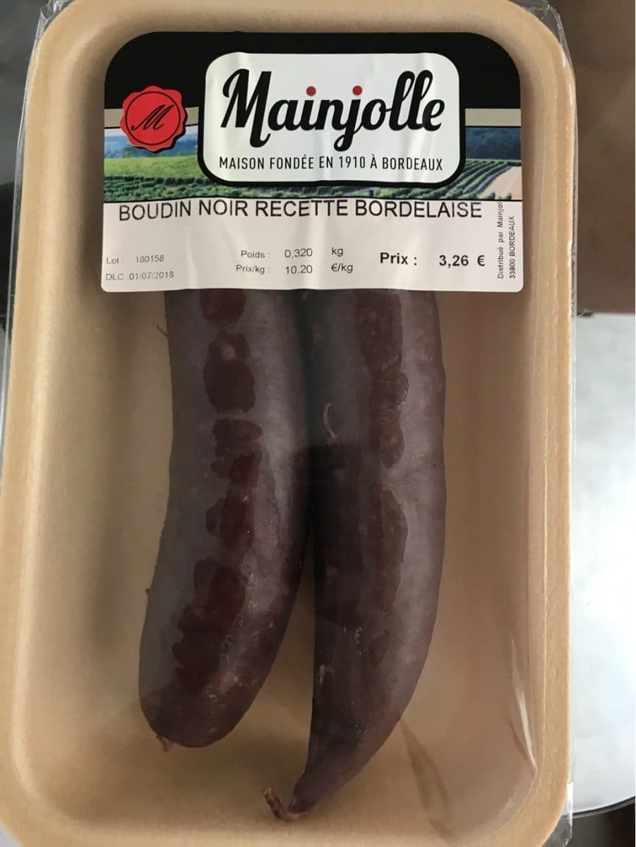 Mainjolle Boudin Noir Recette Bordelaise packshot