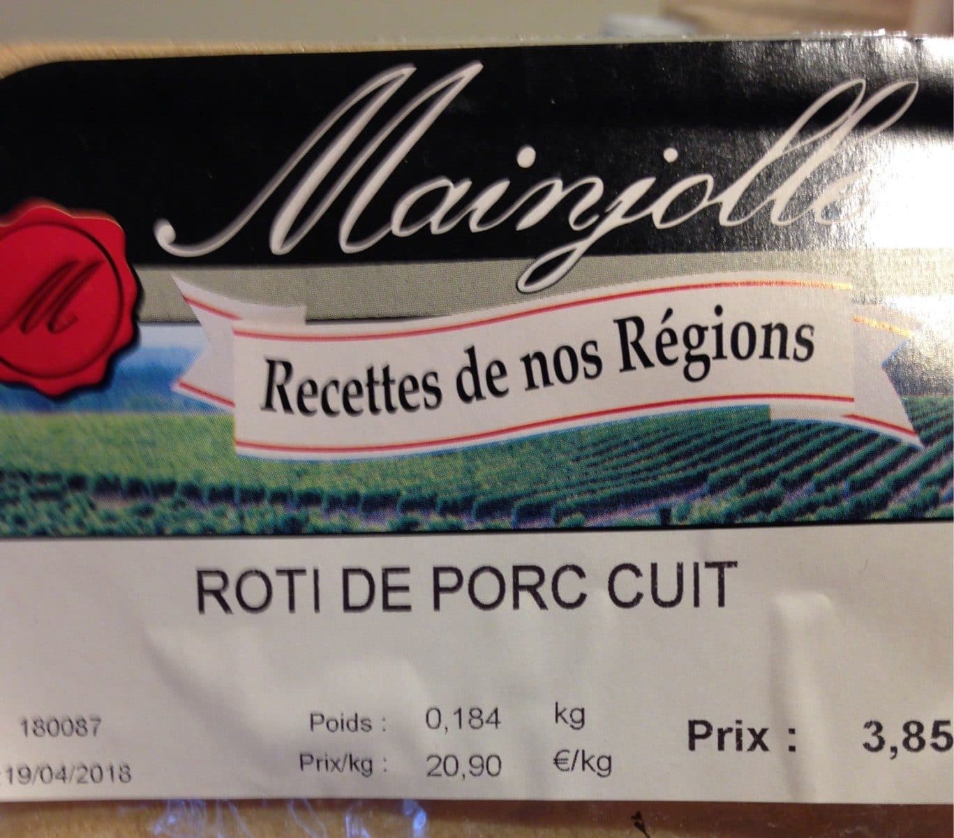 Open Food Facts Roti de porc cuit packshot