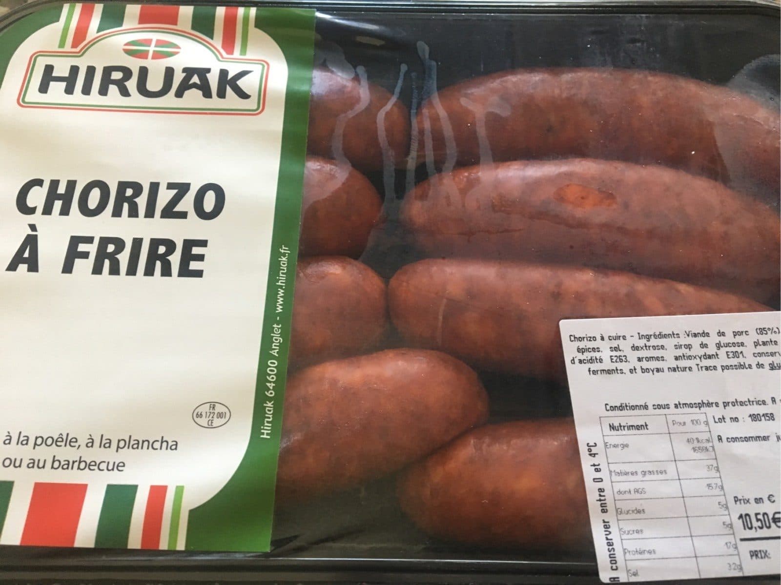 Hiruak Chorizo à frire packshot