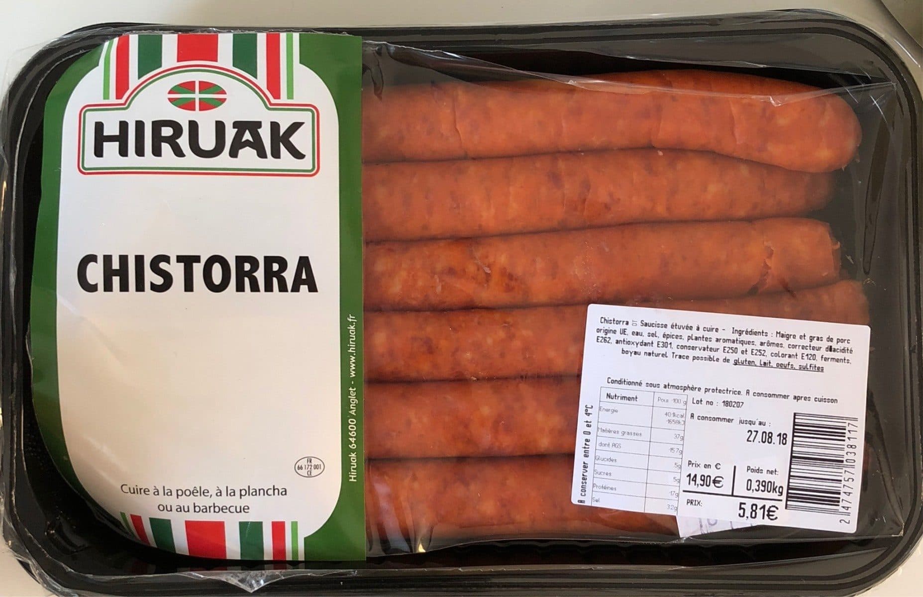 Hiruak Chistorra packshot