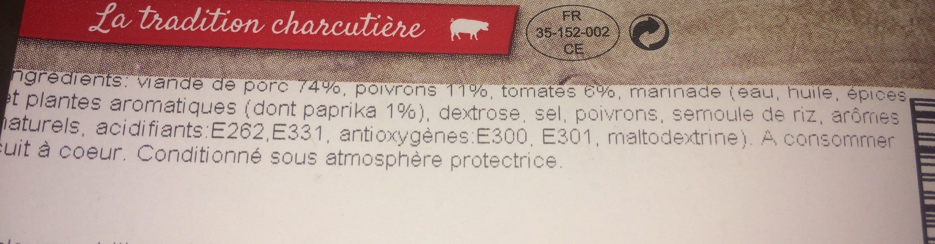 Open Food Facts 3 prochettes de porc (paprika) packshot