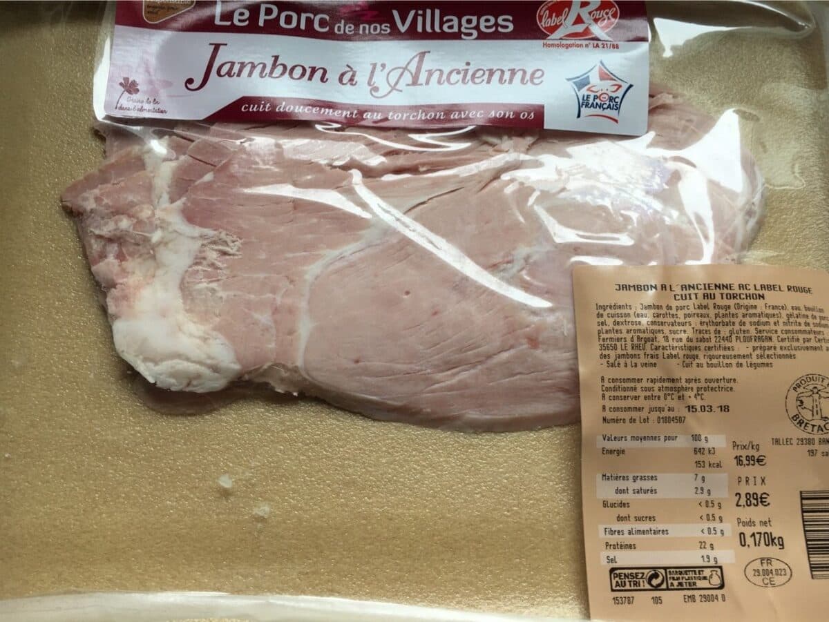Open Food Facts Jambon a l’ancienne label rouge packshot