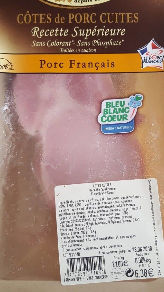 Maison Prunier Côtes de porc cuites packshot