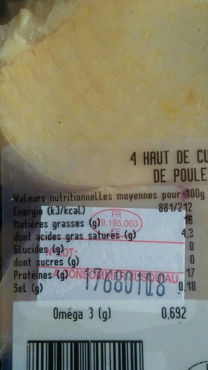 Open Food Facts Hauts de cuisse de poulet packshot