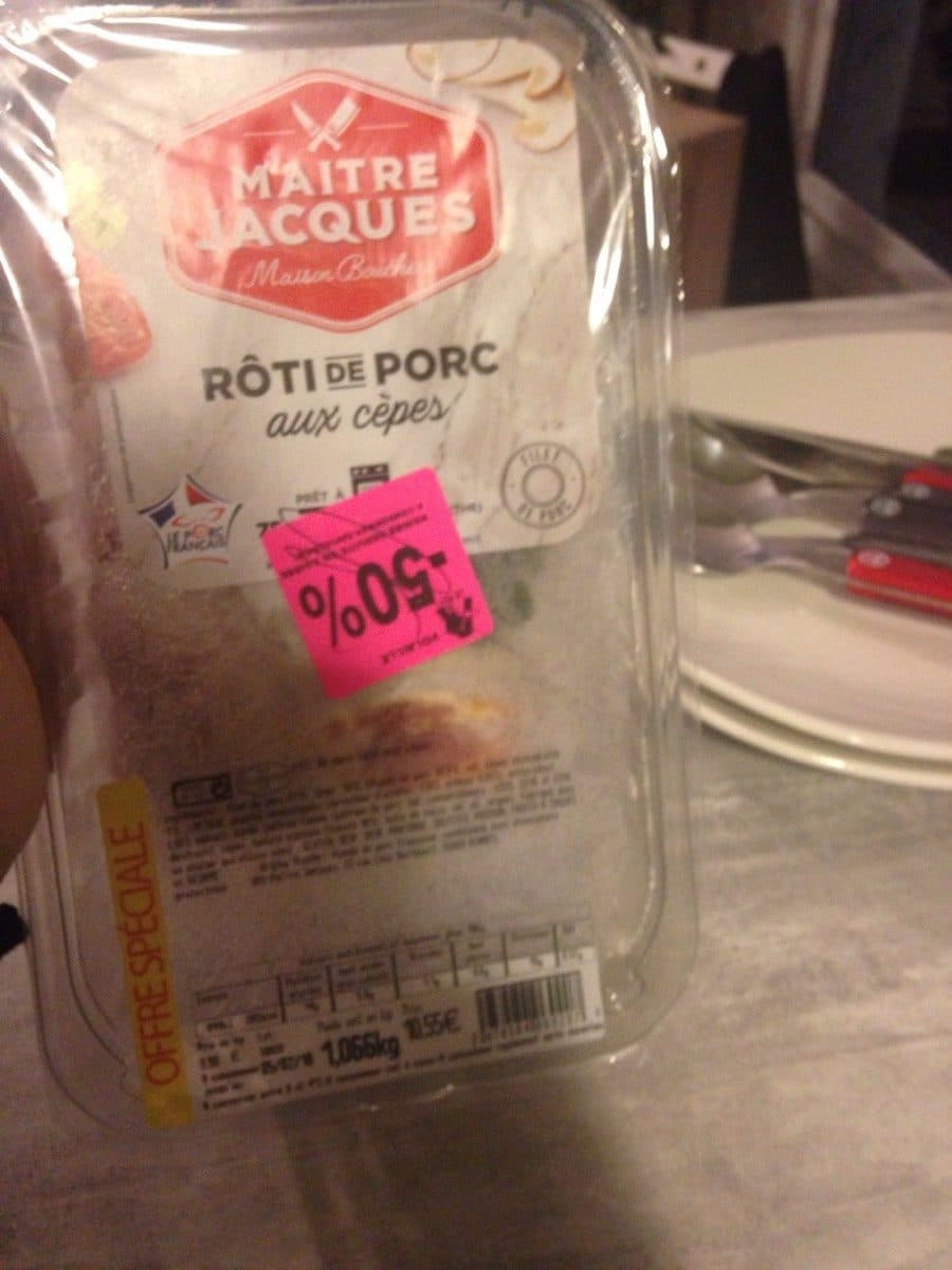 Open Food Facts Roti de porc aux cepes packshot