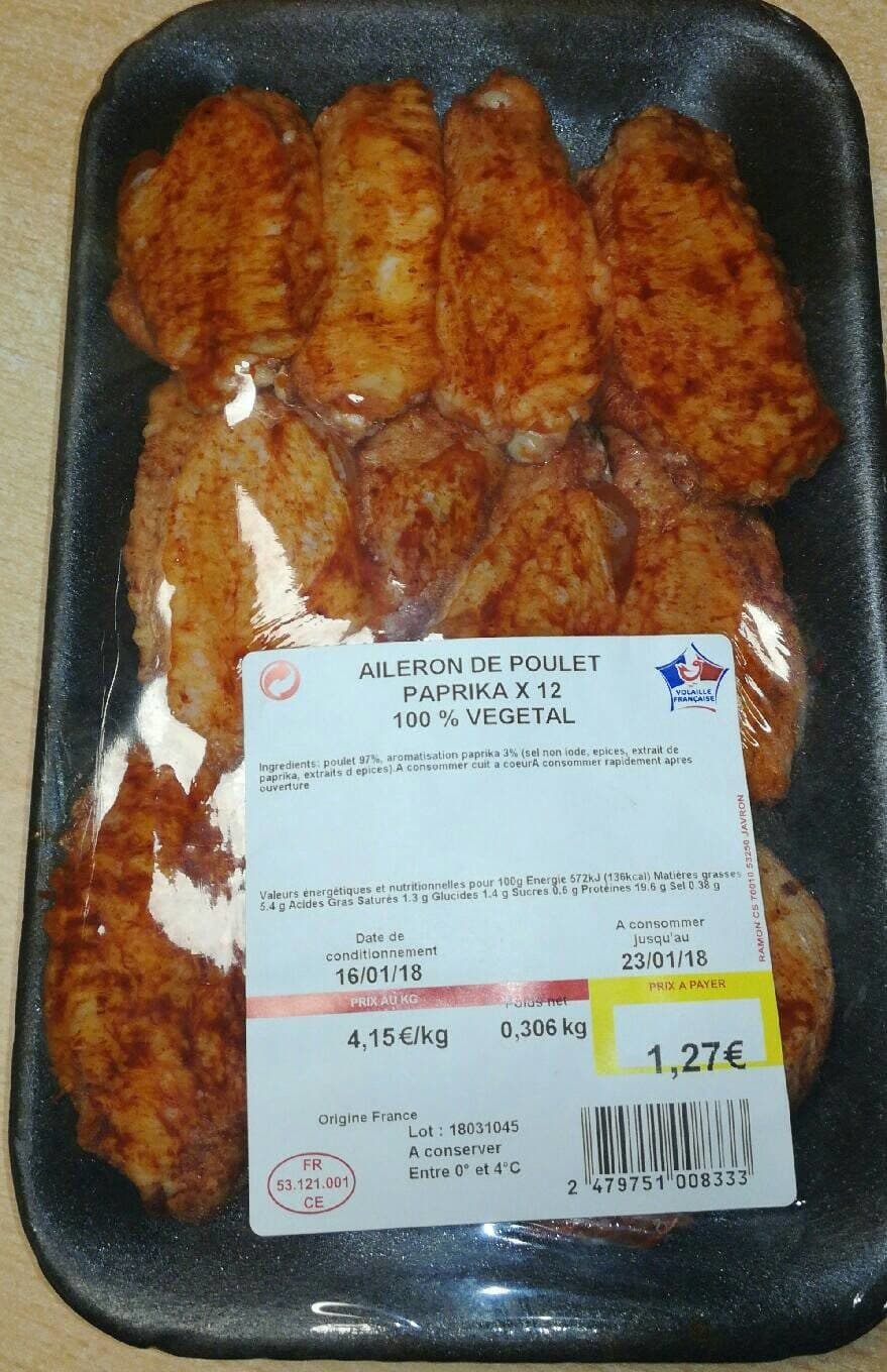 Ramon Aileron de poulet au paprika x12 packshot