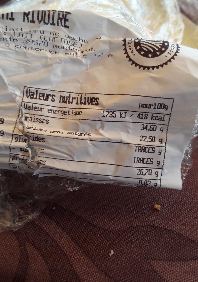 Open Food Facts comté packshot