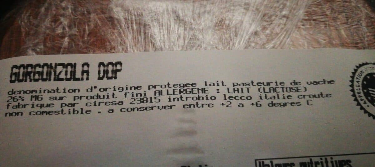 Open Food Facts gorgonzola DOP packshot