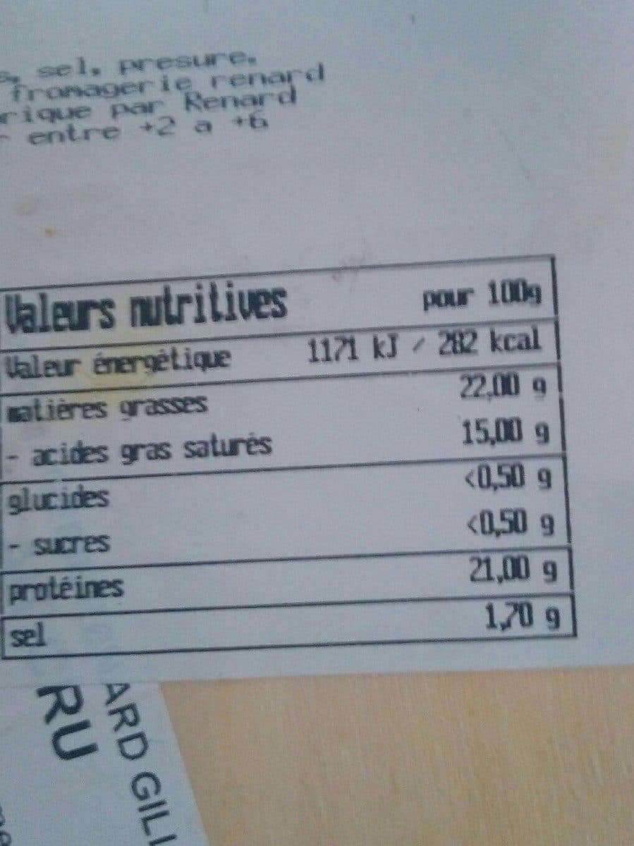 Open Food Facts Coulommiers lait cru packshot