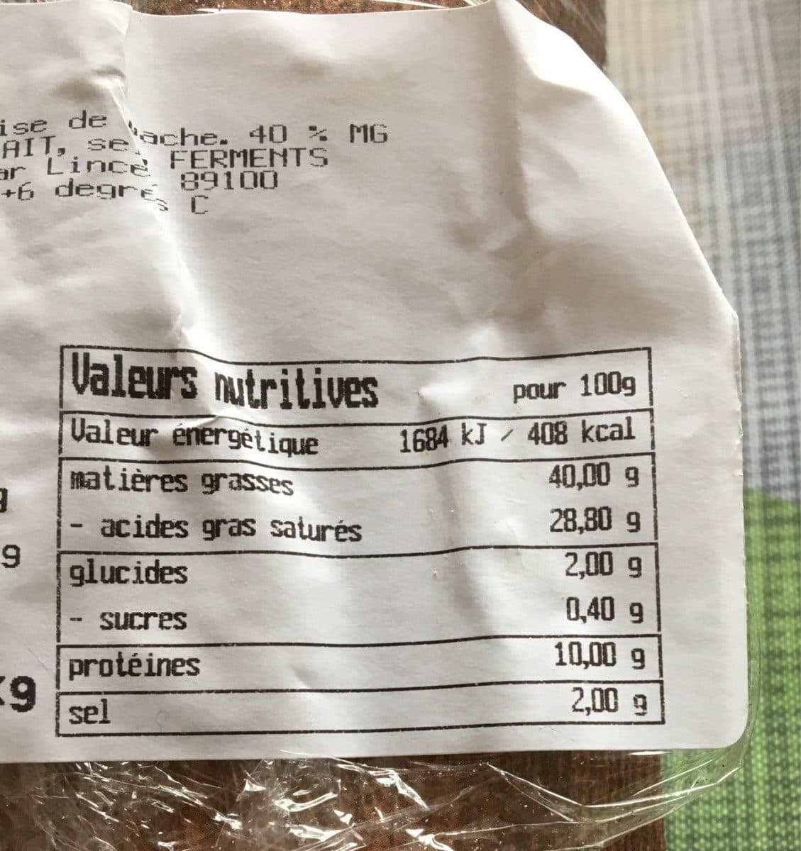 Open Food Facts Fromage packshot