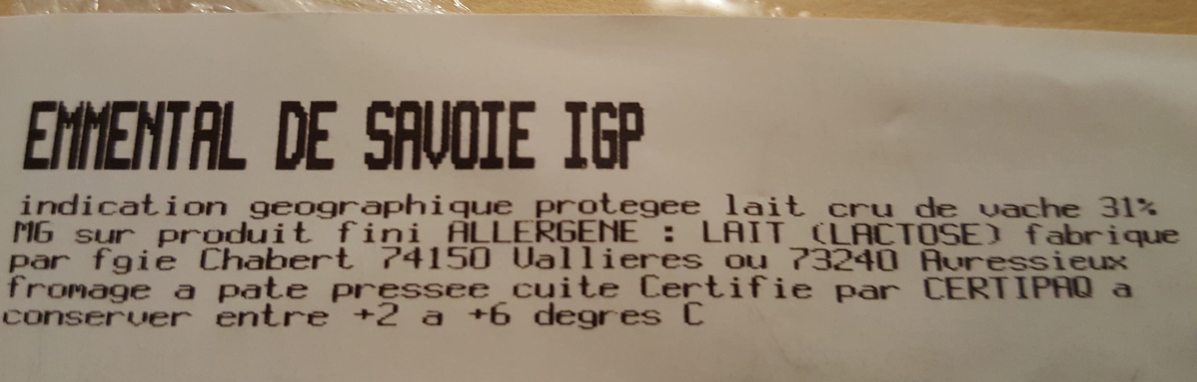 Grand Frais Emmental de savoie igp packshot