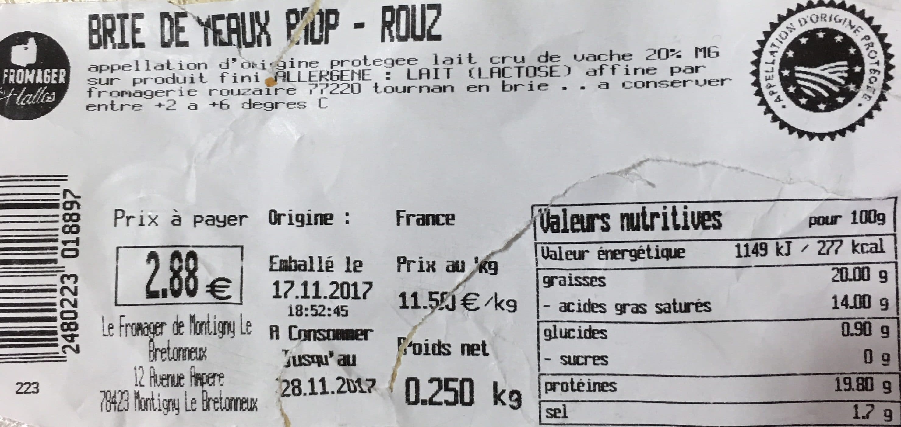 Fromager De Montigny Le Bretonneux Brie de Meaux packshot