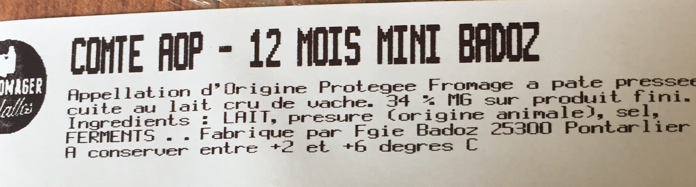 Le Fromager Des Halles Comte packshot