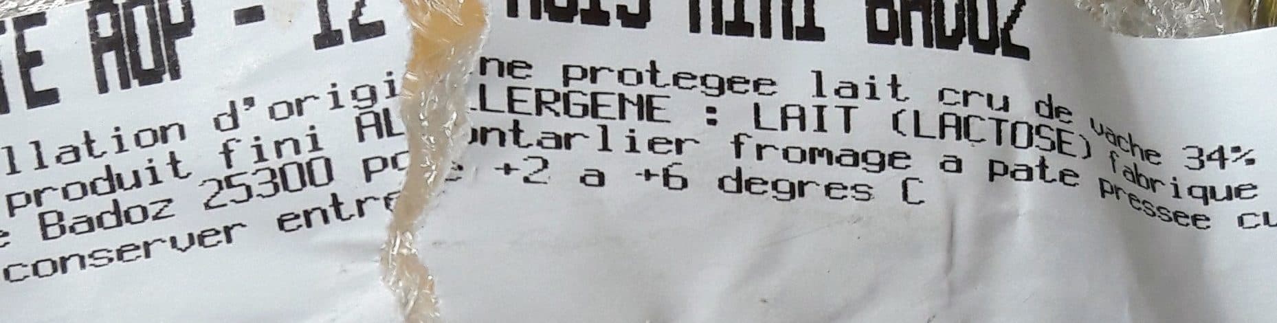 Grand Frais Comté 12 Mois packshot