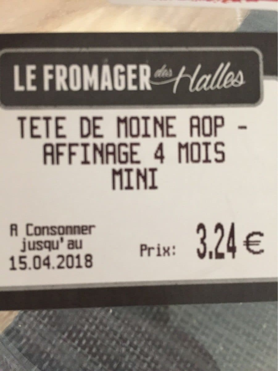 Open Food Facts Tete de moine packshot