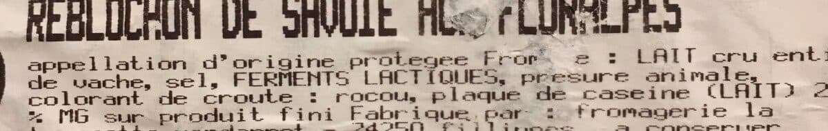 Fruitiere Du Mont Saleve Reblochon packshot