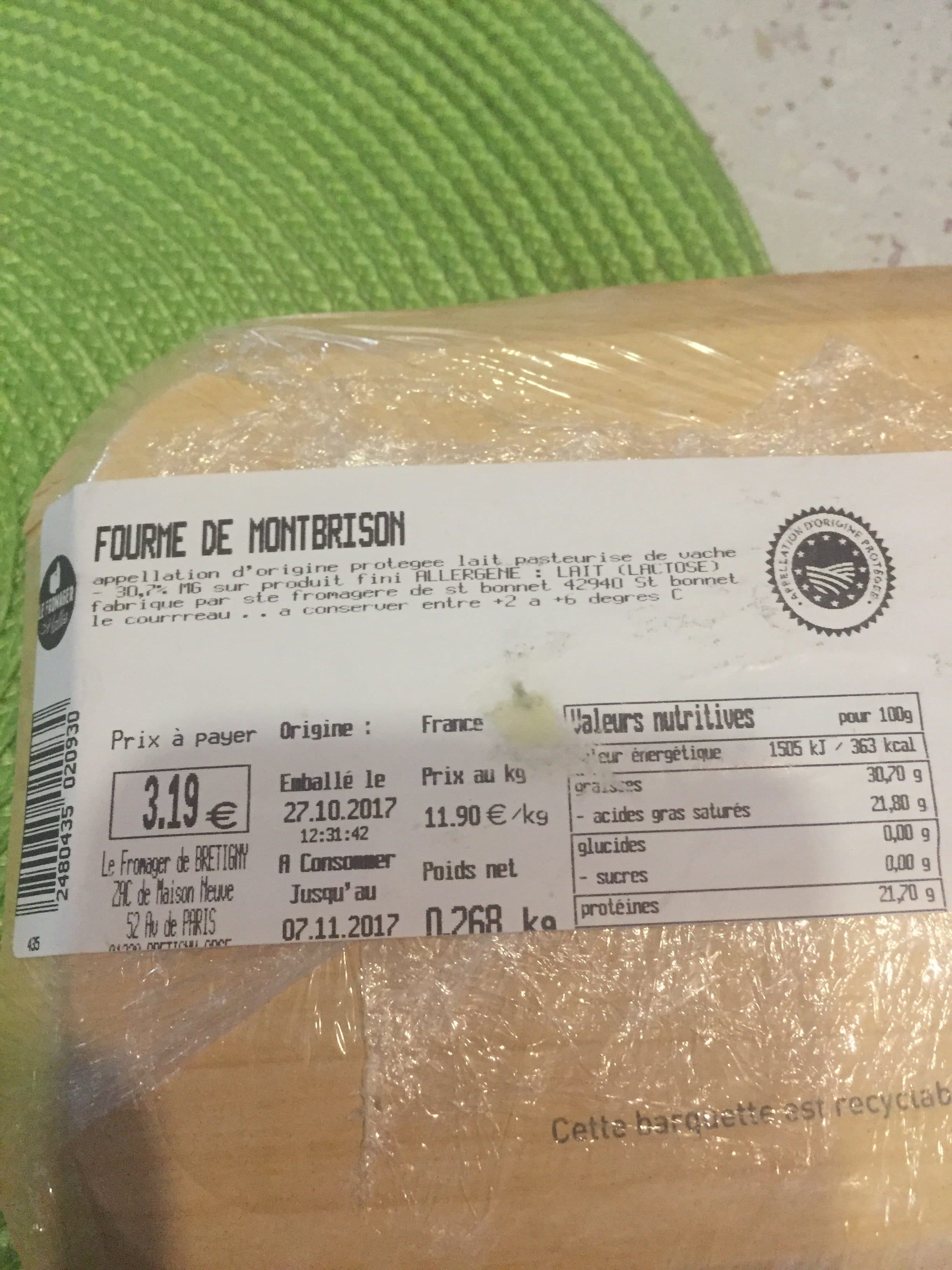 Le Fromager Fourme de montbrison packshot