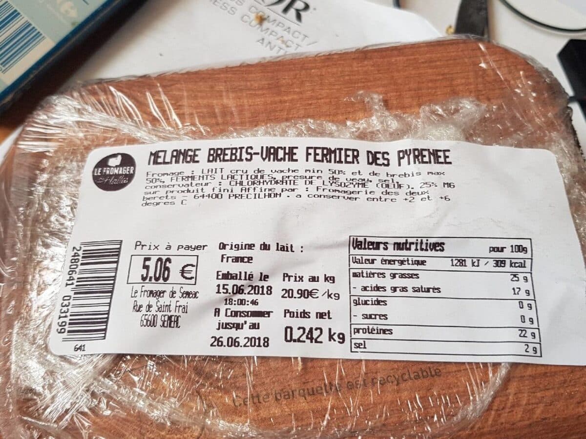 Open Food Facts Mélange brebis_vache fermier des pyrenees packshot