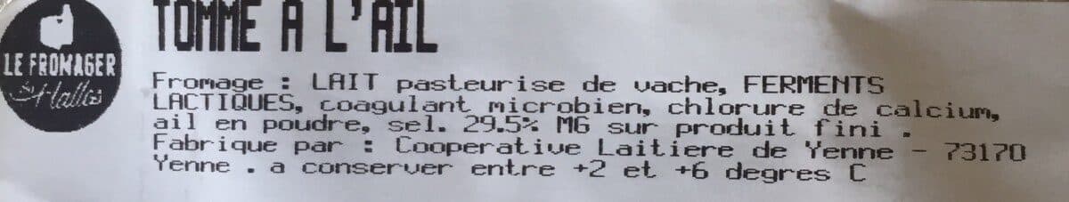 Open Food Facts Tome à l'ail packshot