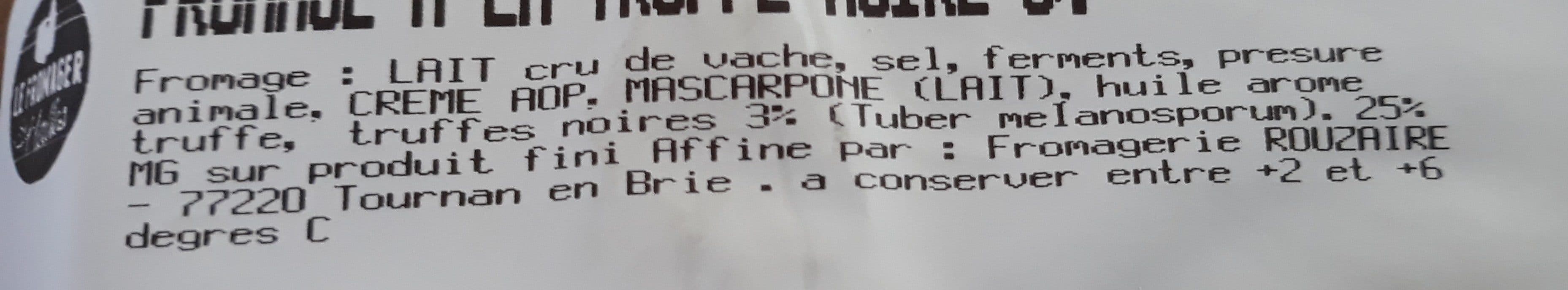 Open Food Facts Fromage a la truffe noire 3% packshot