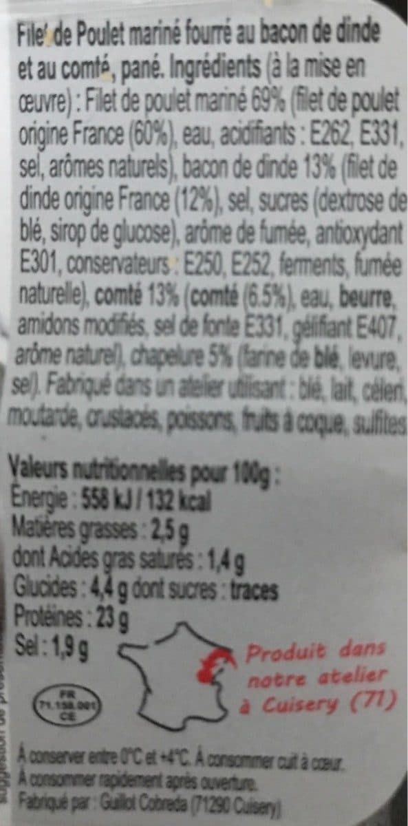 Open Food Facts Le filet de poulet a la comtoise packshot