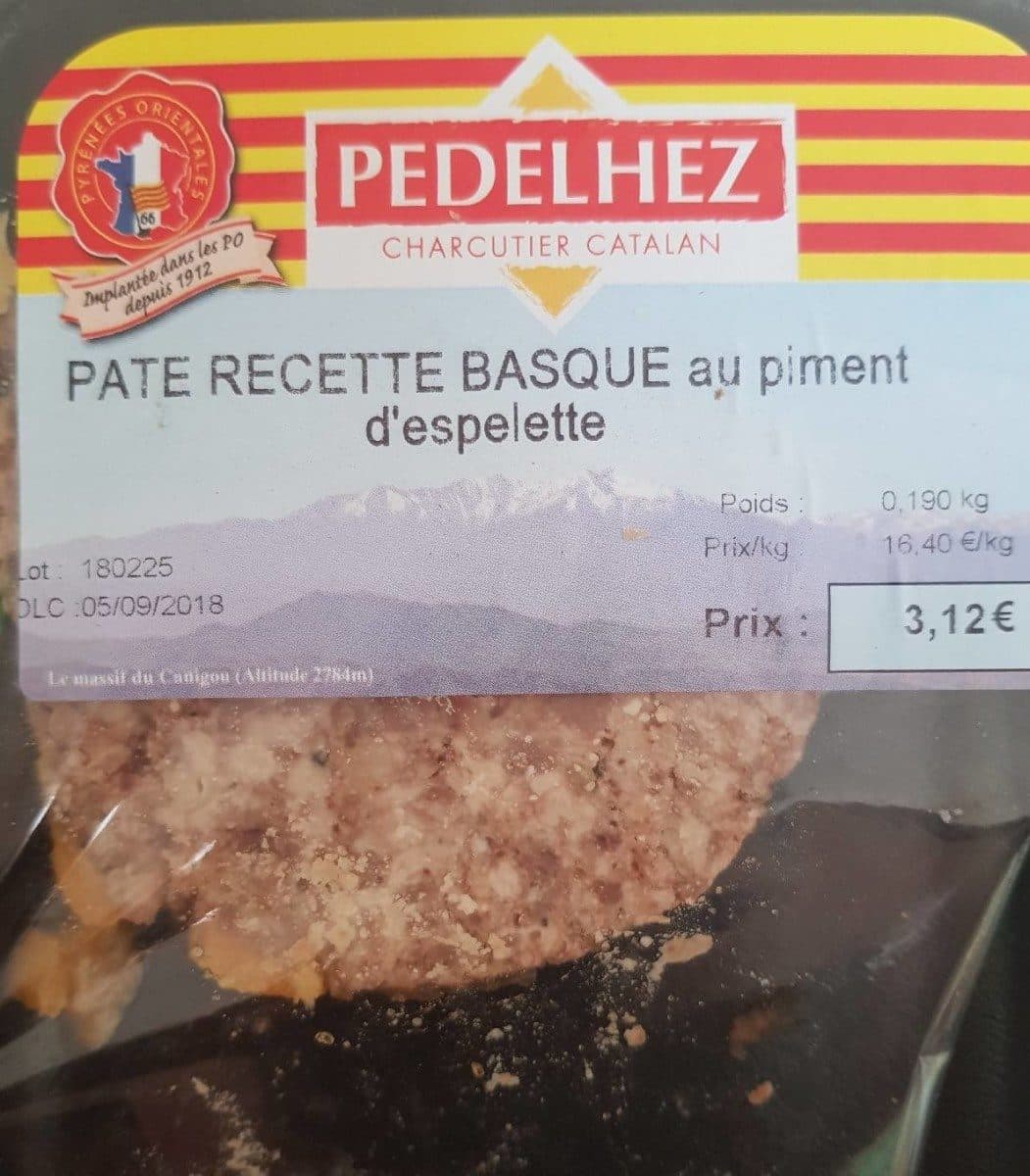 Open Food Facts Pâté recette basque au piment d'espelette packshot