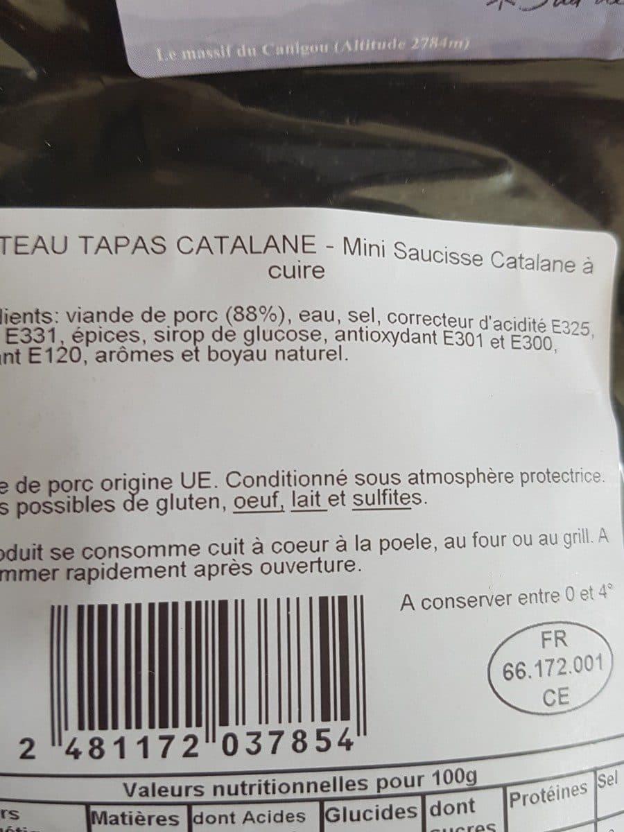 Open Food Facts Plateau tapas catalane packshot