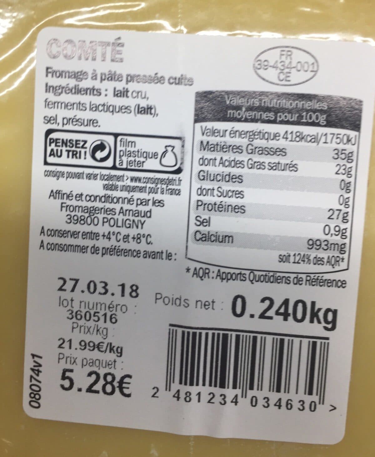 Juraflore Comté packshot