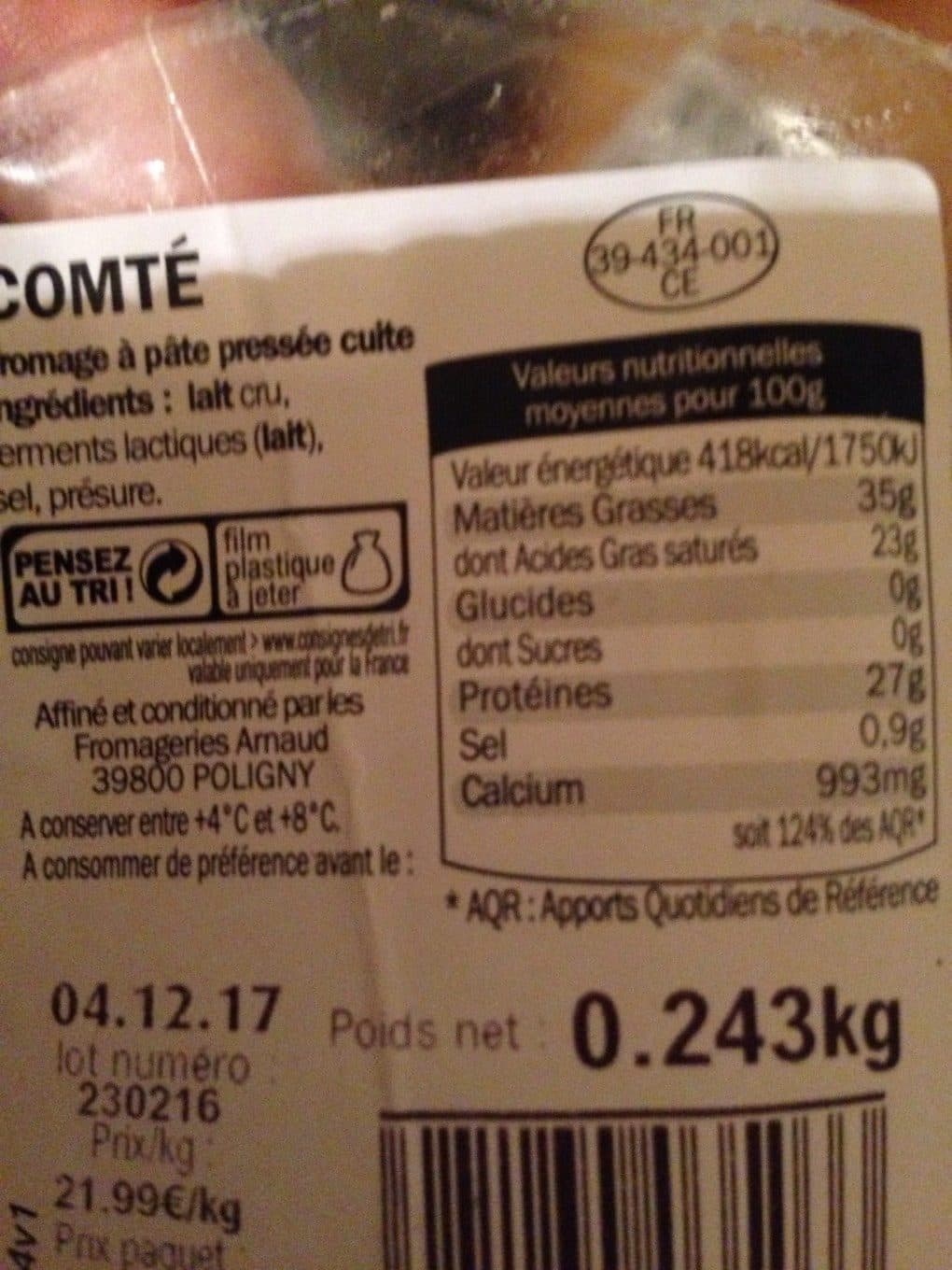 Juraflore Comte packshot