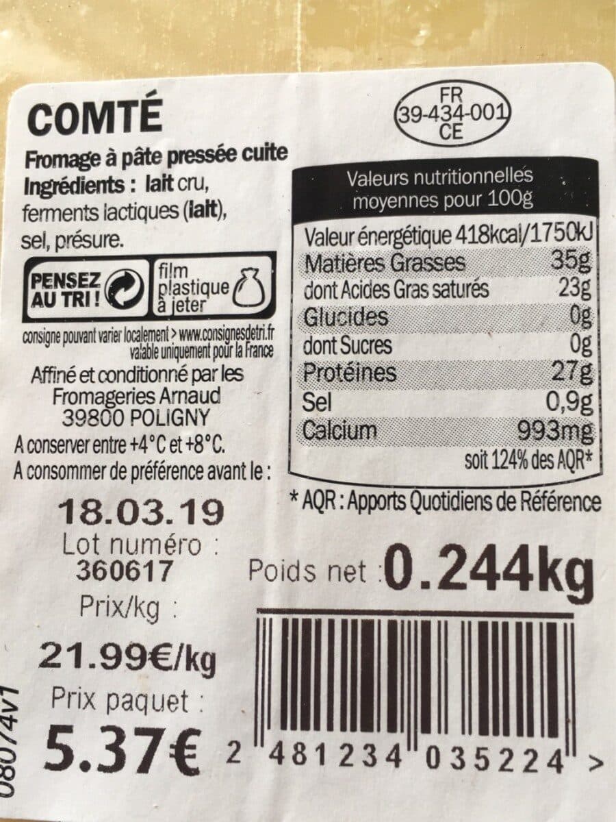 JuraFlore Comté packshot